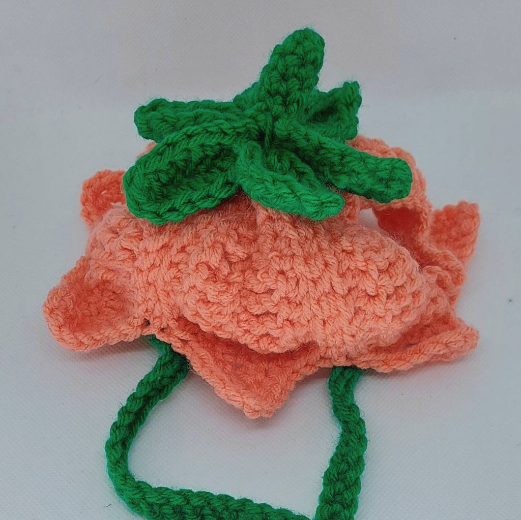 Crochet Tulip Hat - Cat Bonnet - Pet Hat