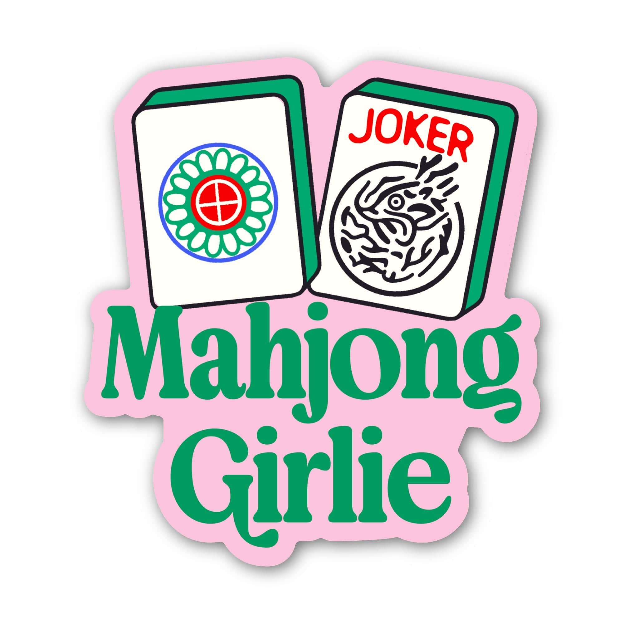 Mahjong Girlie Tile Mahjong Sticker