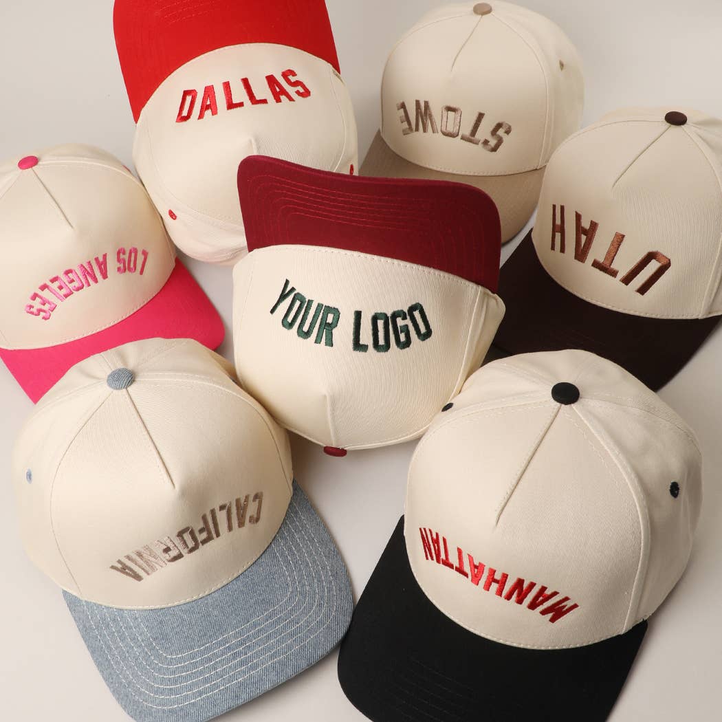Custom Two-Tone Trucker Embroidered Hat - UPSIDE DOWN STATE