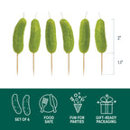 PICKLE PARTY Candles - Set of 6