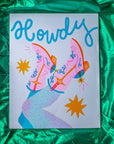 Howdy Risograph Art Print 11x14"