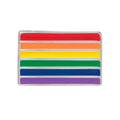 Rectangle Rainbow Flag Pins