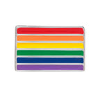 Rectangle Rainbow Flag Pins