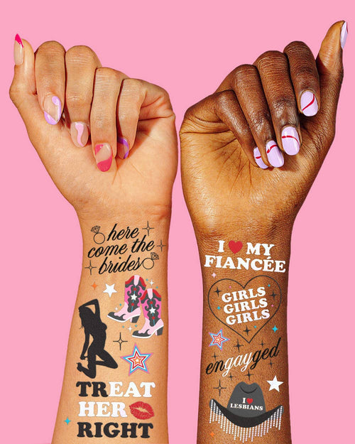 Bride Pride Temporary Tattoos | iridescent, bridal, bach