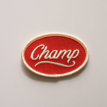 Champ Vintage Style Embroidered Iron On Patch