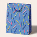 Birthday Candles Blue Gift Bag