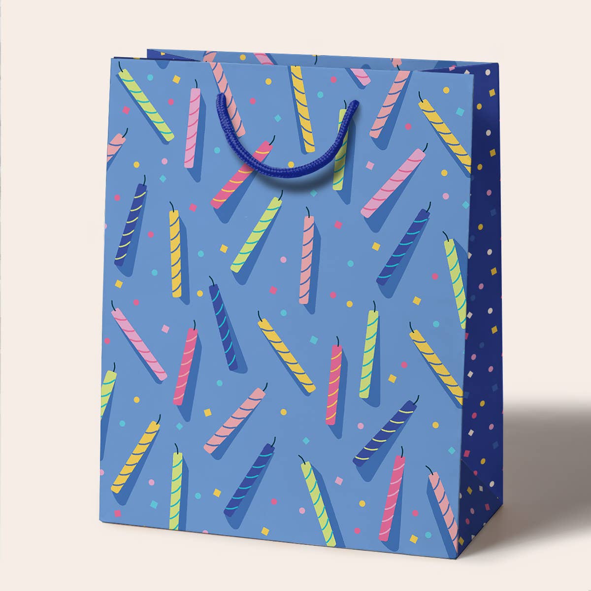 Birthday Candles Blue Gift Bag
