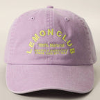 LEMON CLUB Embroidered Cotton Baseball Cap