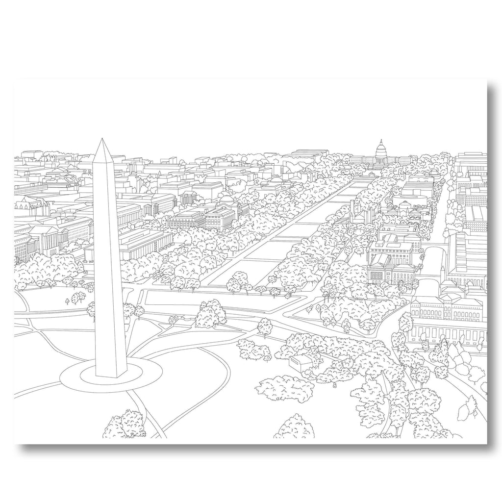 Color Washington DC coloring book