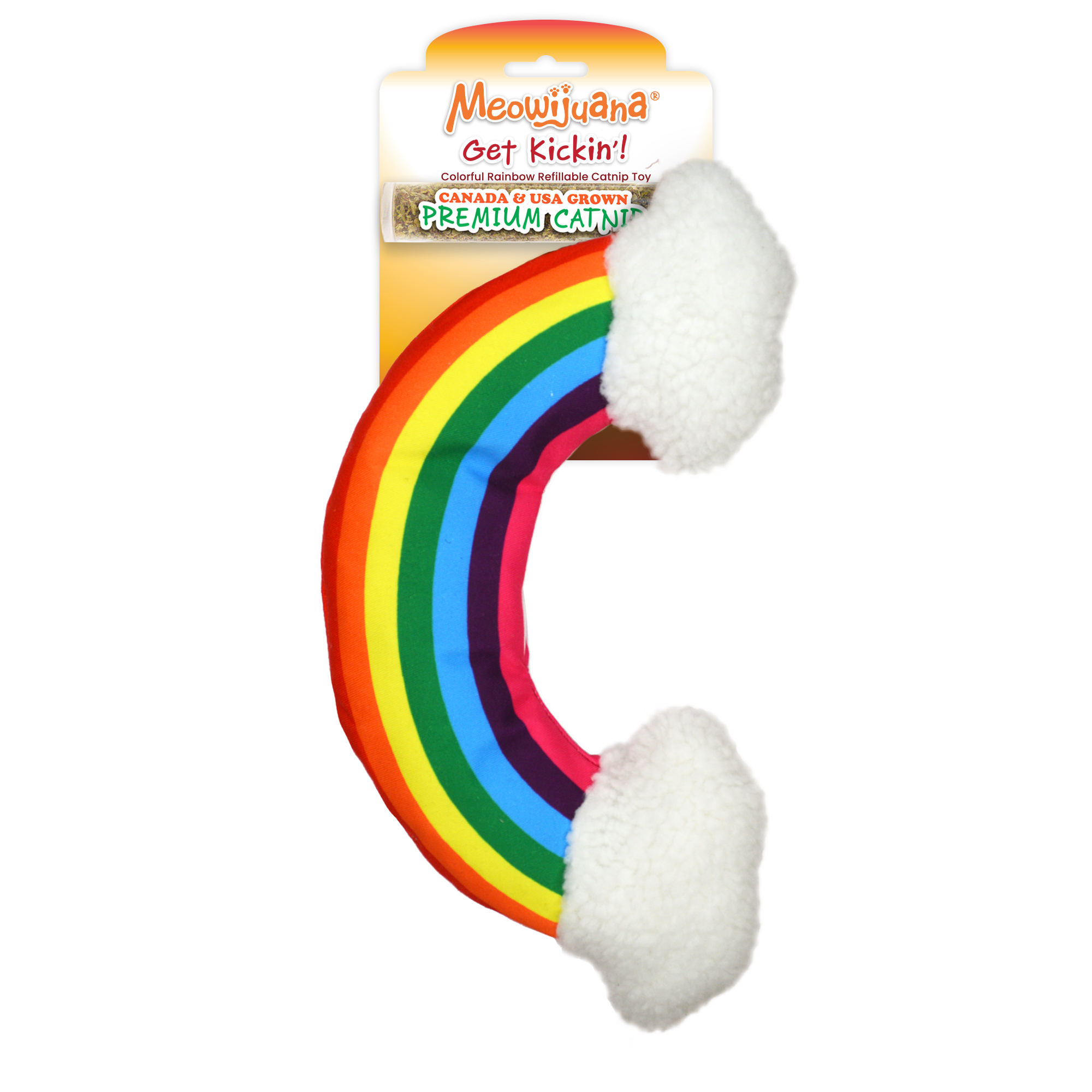 Get Kickin' Rainbow Kicker Refillable Cat Toy