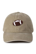 GAME DAY Chenille Football Patch Washed baseball cap