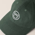 Dad Happy Face Designed Embroidered Baseball Cap