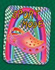 Sport Mode Crocs Holographic Sticker