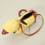 Faux Leather Raincoat Puppy Crossbody Bag