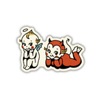 Angel and Devil Besties Sticker – Vintage Kewpie