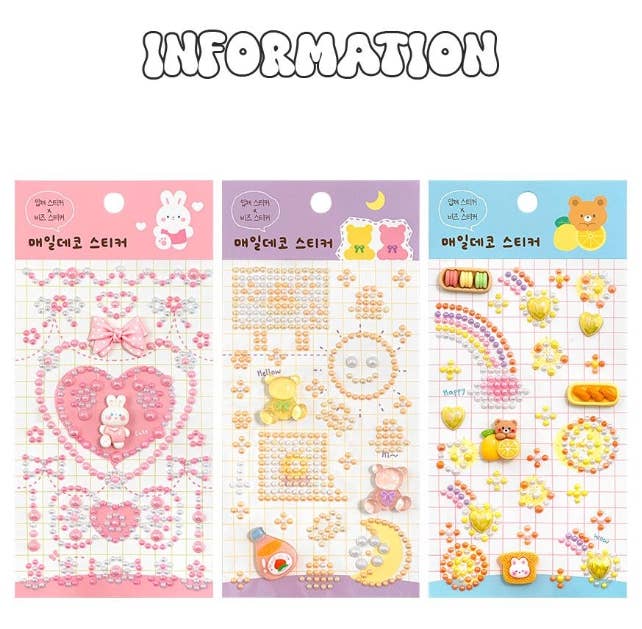 Everyday 3D Epoxy Deco Stickers– Cute Jelly Bead Style