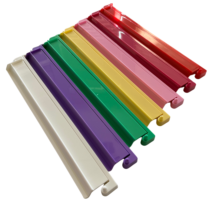 Mahjong Rack and Pusher Set of 4 - Solid Colors Pink Yellow Green Purple