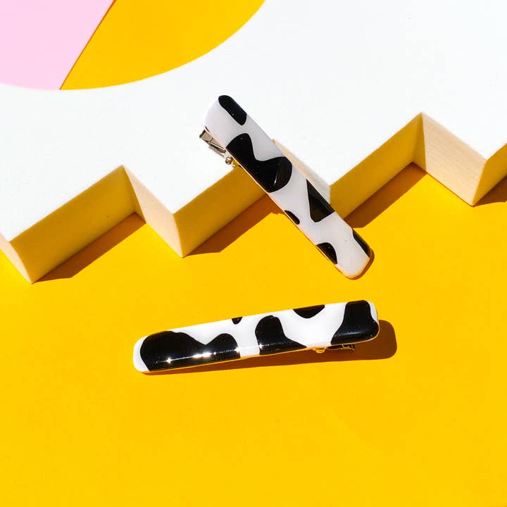 cow polymer clay clip