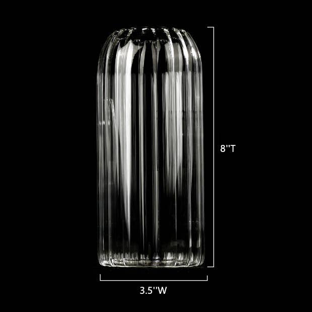 Stripes Clear Bud Vase