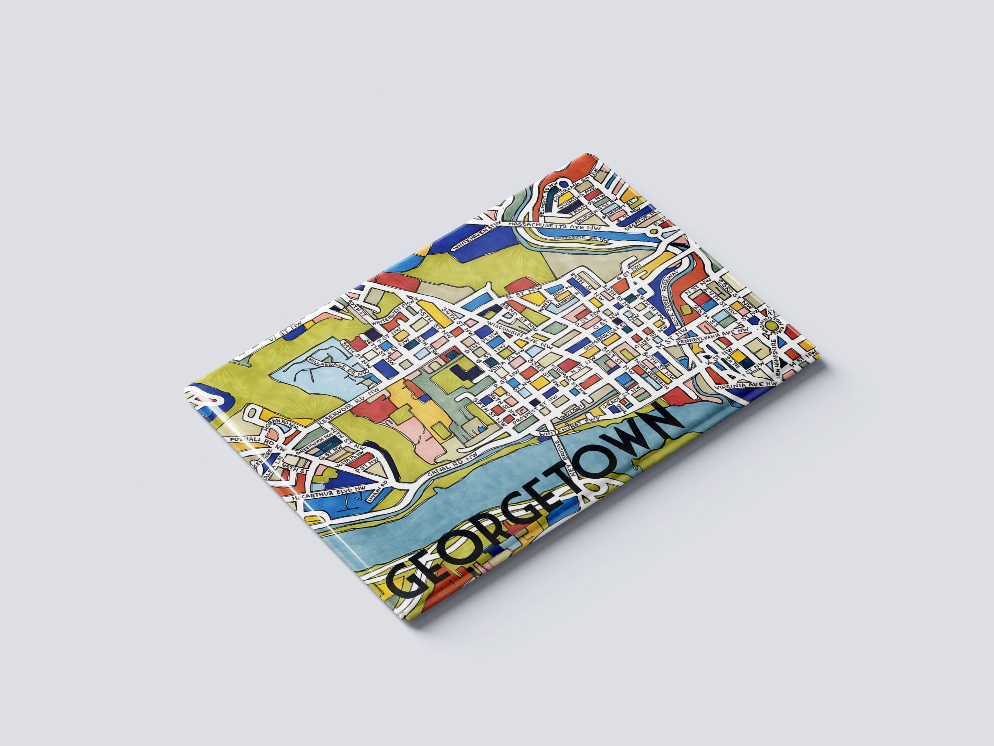 Georgetown, DC Map Magnet