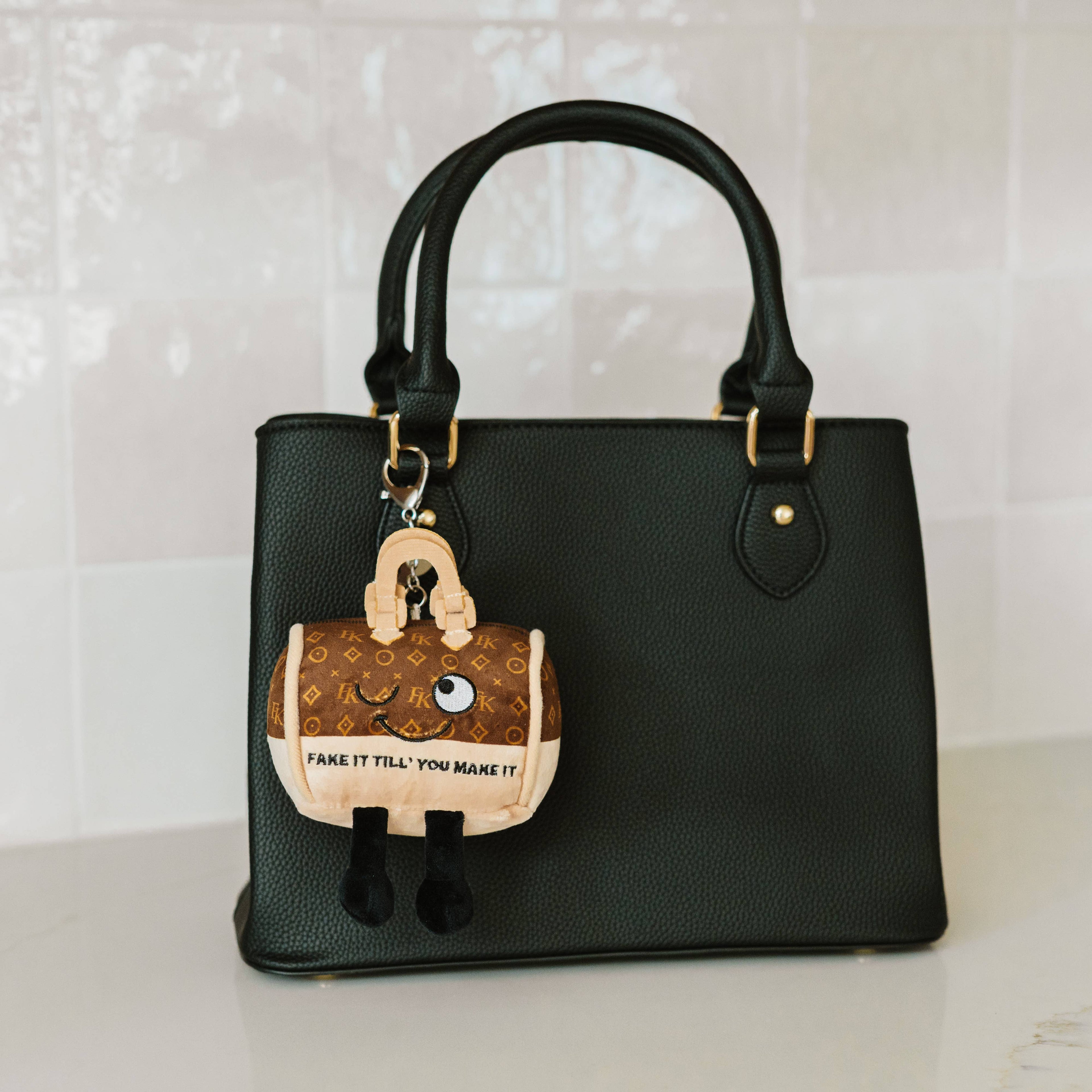 Handbag "Fake It" Plush Bag Charm