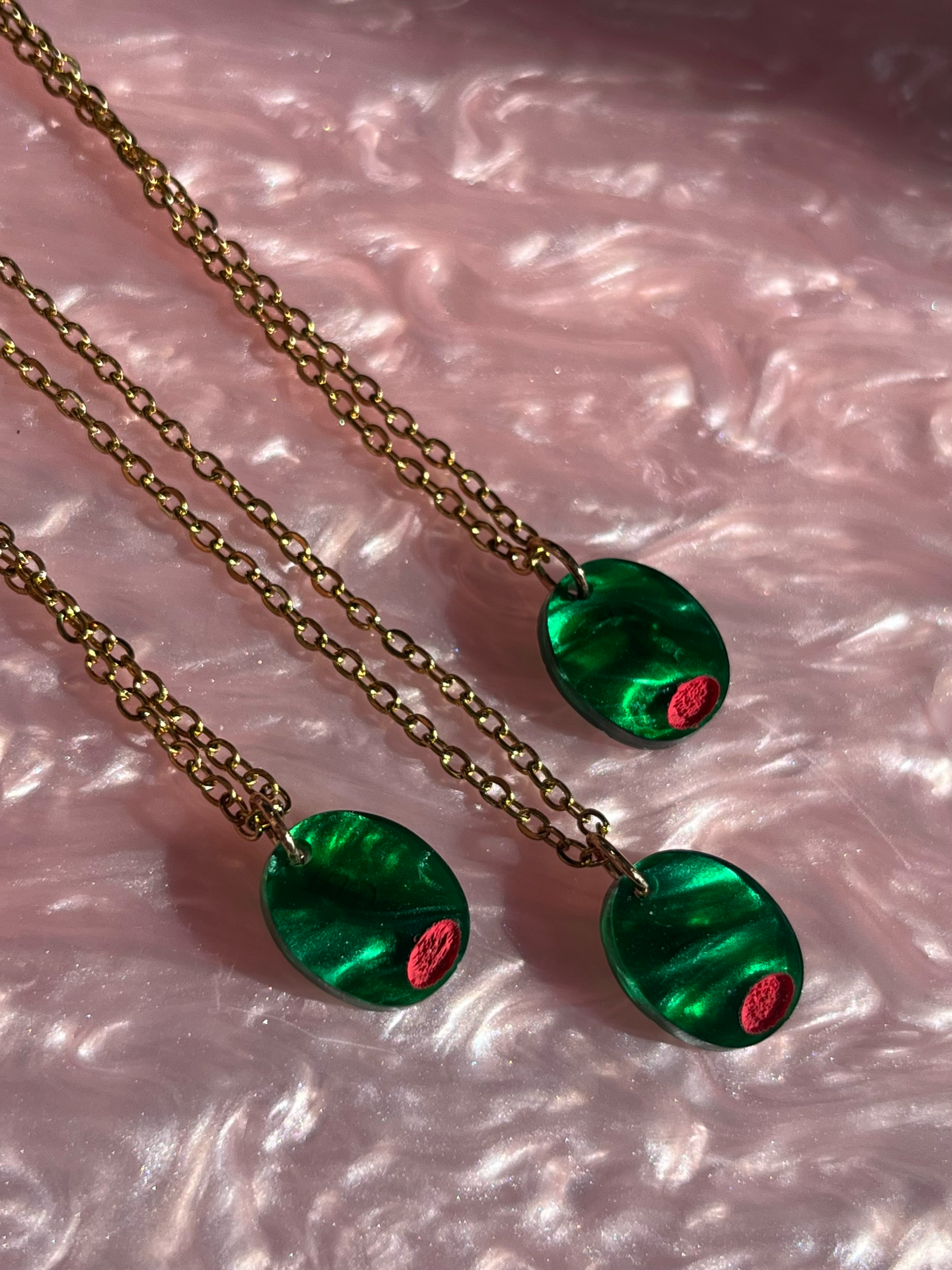 Olive Necklace Food Charm Pedant 