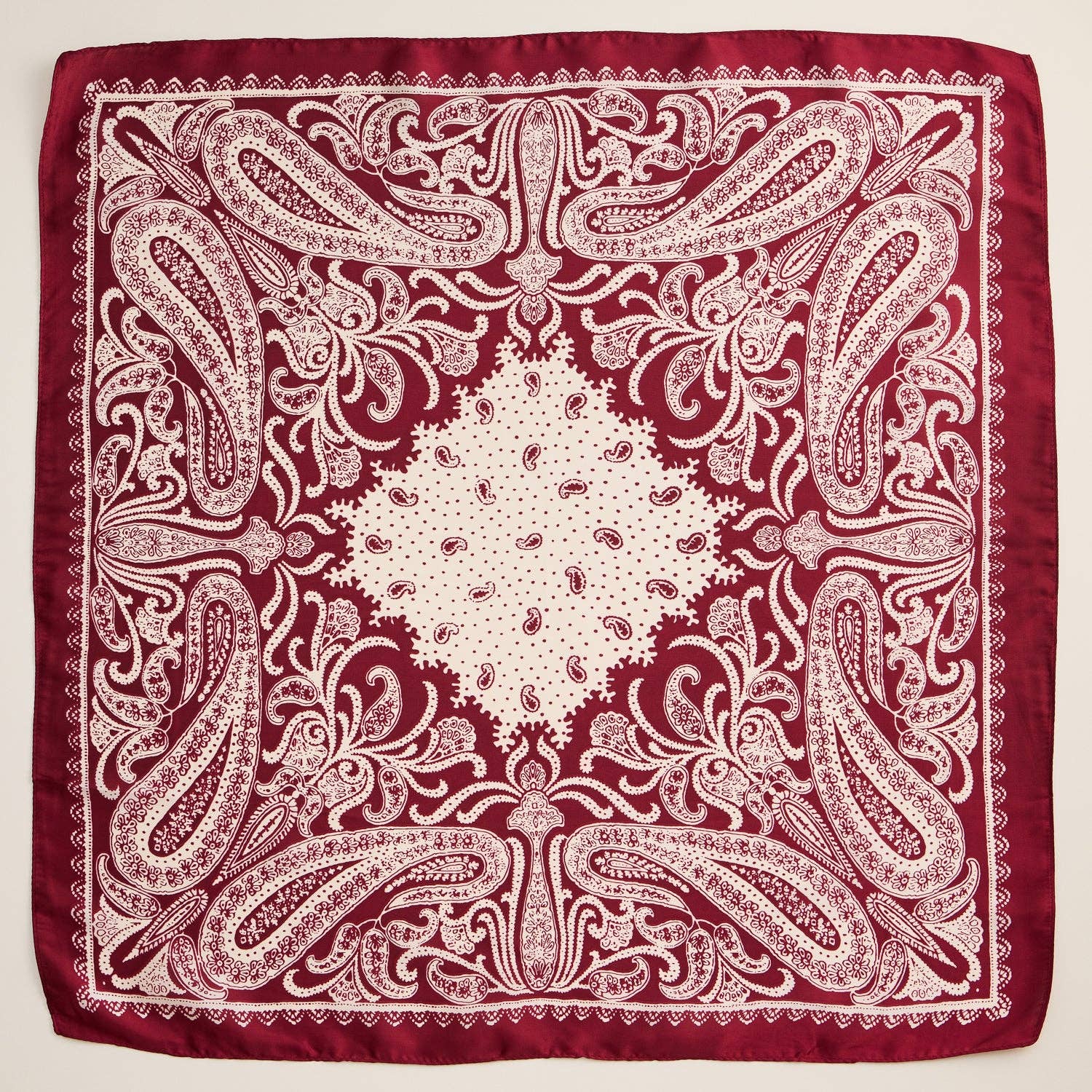 Silk Texture Paisley Bandana Scarf for Men & Women