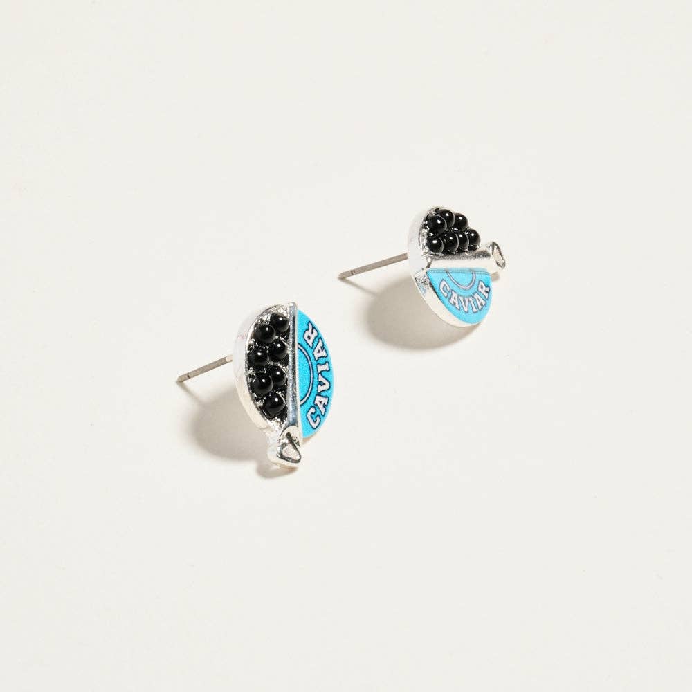 0.5 Inch Canned Caviar Bead Vacation Post Earrings