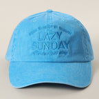 LAZY SUNDAY Served all day Embroidered Cotton Baseball Cap