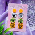 Halloween Buckets Handmade Acrylic Earrings & Keychains