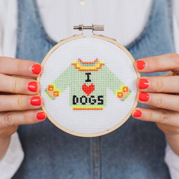 I Love Dogs Cross Stitch Kit