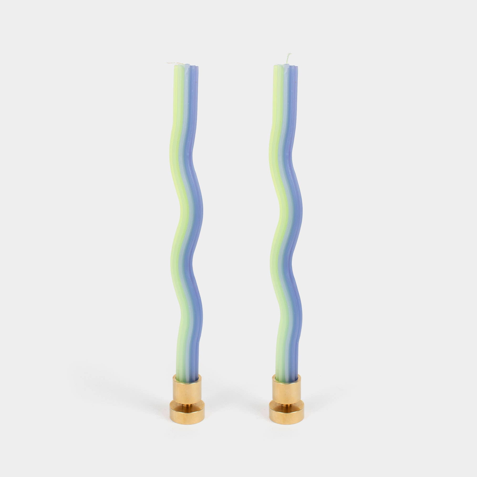Wiggle Candles - Lav. & Green (2 Pack) - 11" Vibrant Tapers