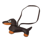 Faux Leather Dachshund Dog Bag Charm