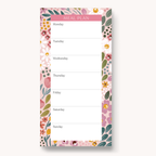 Floral Magnetic Meal Plan Notepad