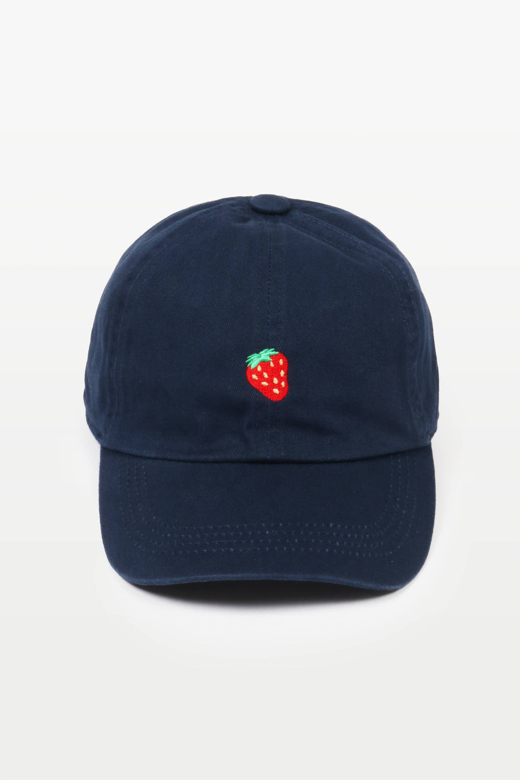 Strawberry Embroidery Cotton Baseball Cap