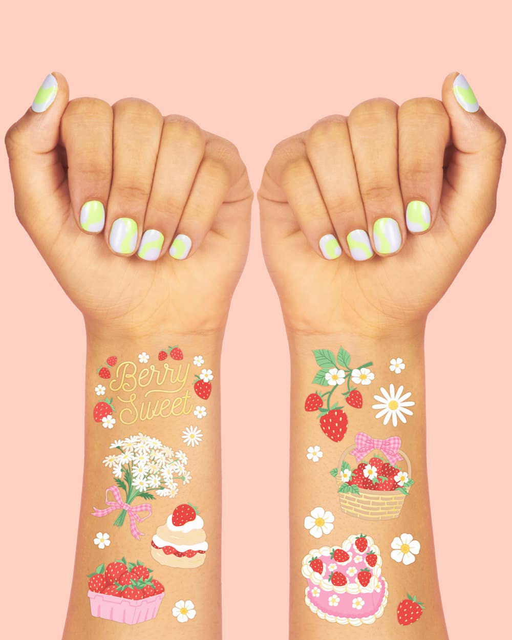Strawberry Party Temporary Tattoos | Strawberry Birthday