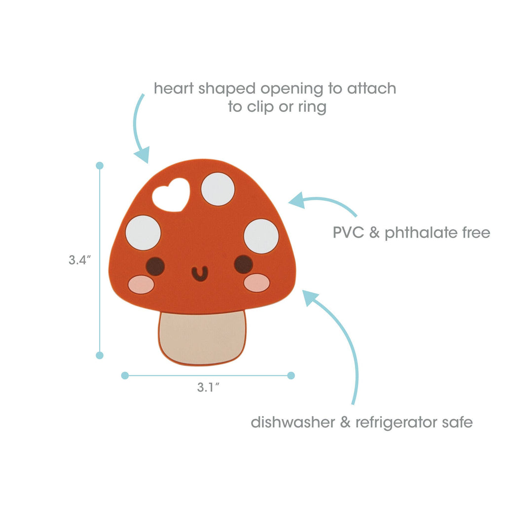 Mushroom Silicone Baby Teether, BPA Free
