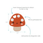 Mushroom Silicone Baby Teether, BPA Free
