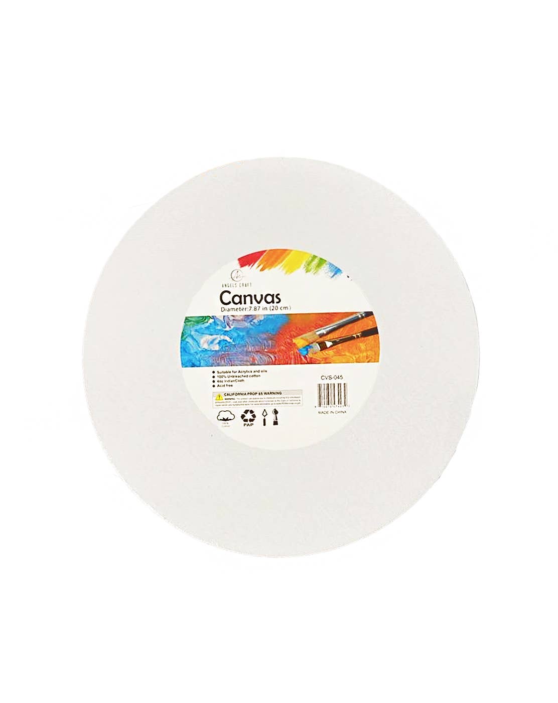 Round Wrapped Canvas - Diameter 7.87in (20cm)