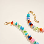 17 Inch Mixed Shaped Colored Resin Bead Necklace