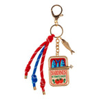Sardine Can Charm Accent Knotted Cords Drop Bag Charm Keychain