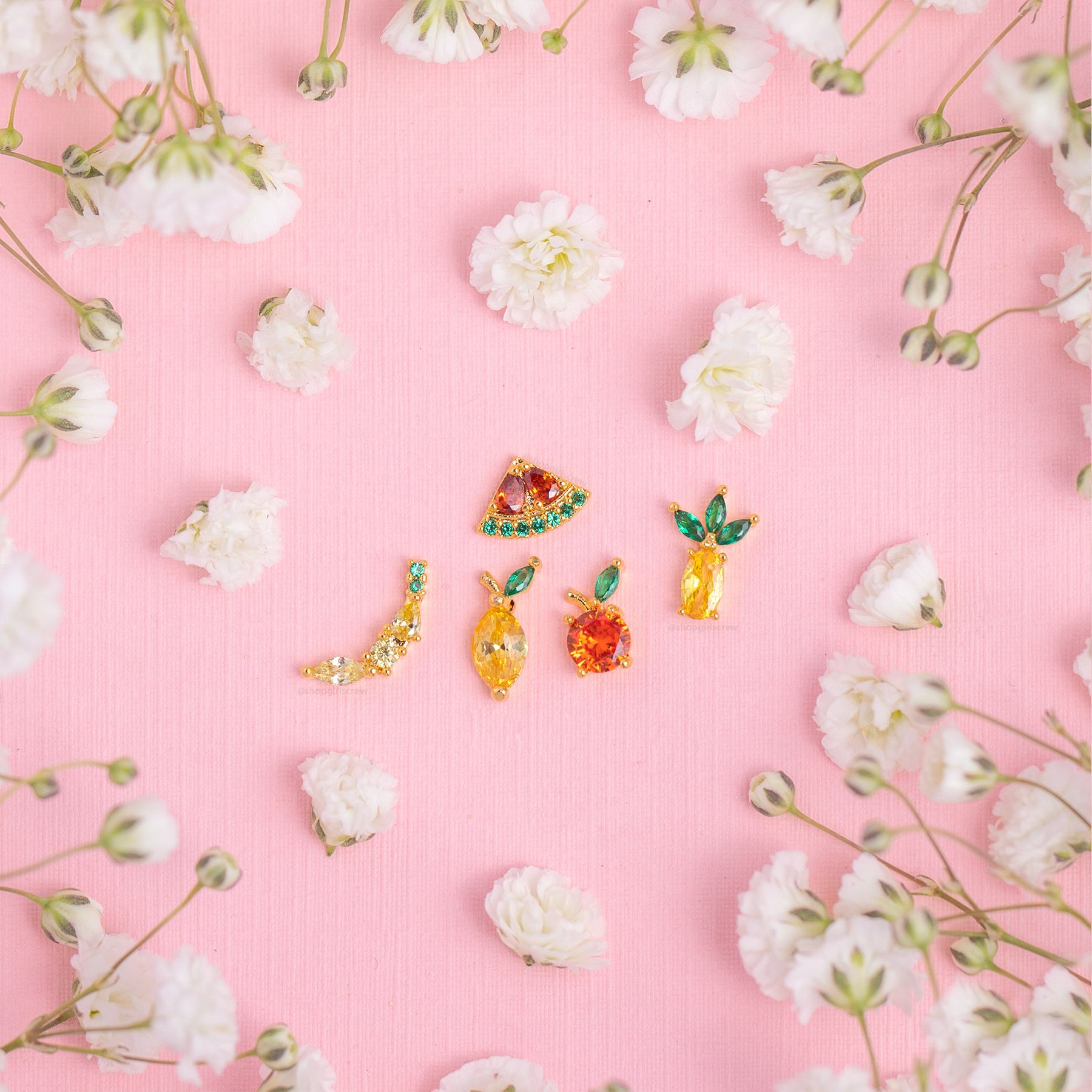 Tropical Fruit Basket Stud Set