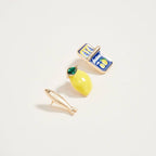 1 Inch Sardines Can Fish Lemon Brooch Pin Set of 3