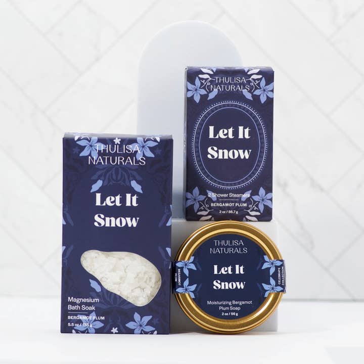 Christmas Shower Steamers | 2 Pack Gift Set | Bergamot Plum