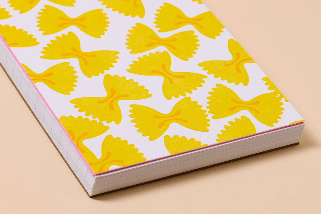 Farfalle Bowtie Pasta Spiral Pocket Size Notebook