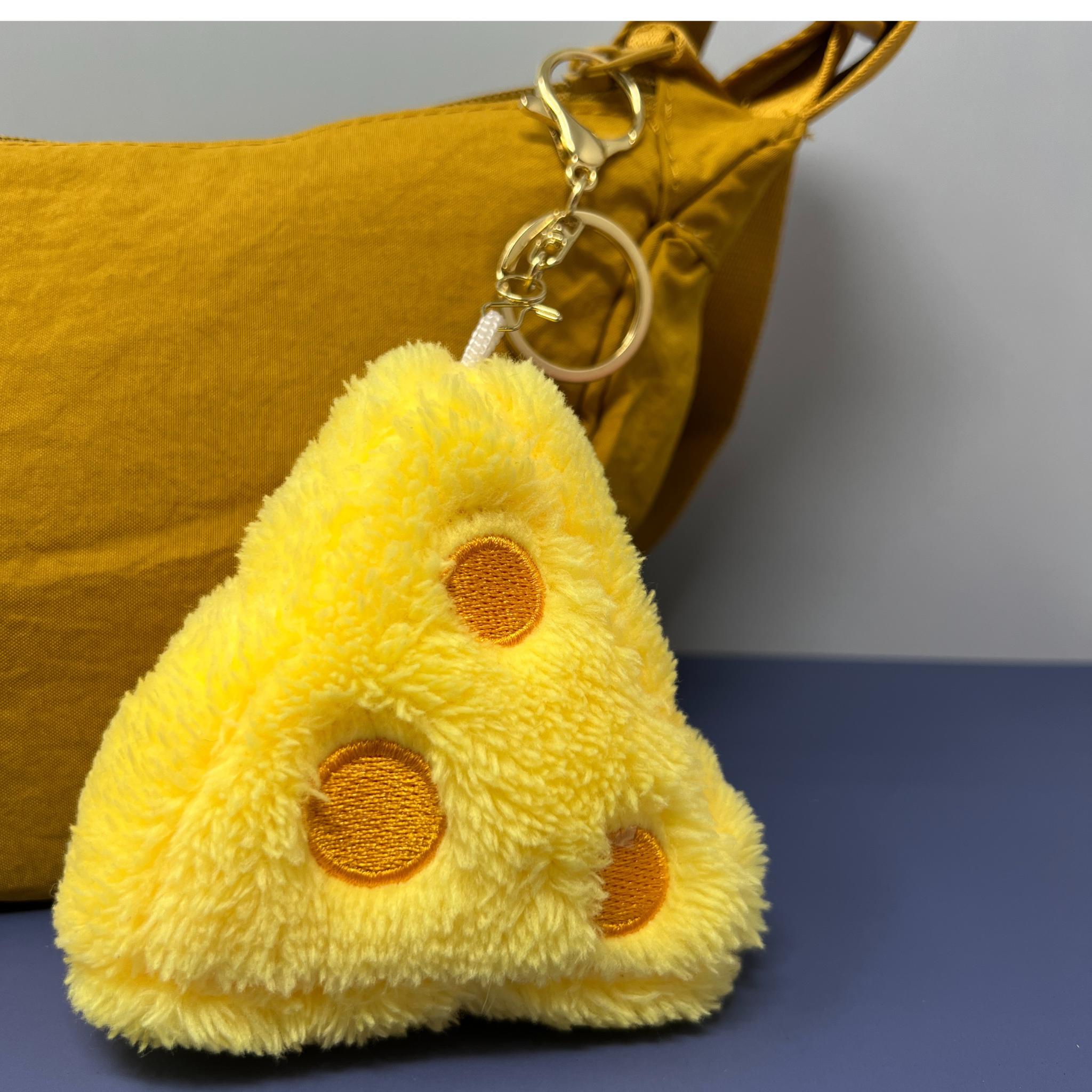 Plush Cheese & Bread Keychain Set