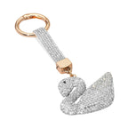 Bling Studded Swan Keychain / Bag Charm
