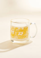 Brunch At Home Illustrated Glass Coffee Mug