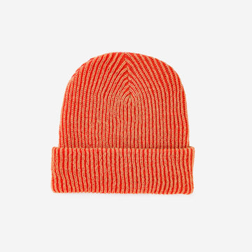 Simple Rib Knit Beanie- Camel Poppy