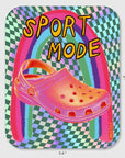 Sport Mode Crocs Holographic Sticker